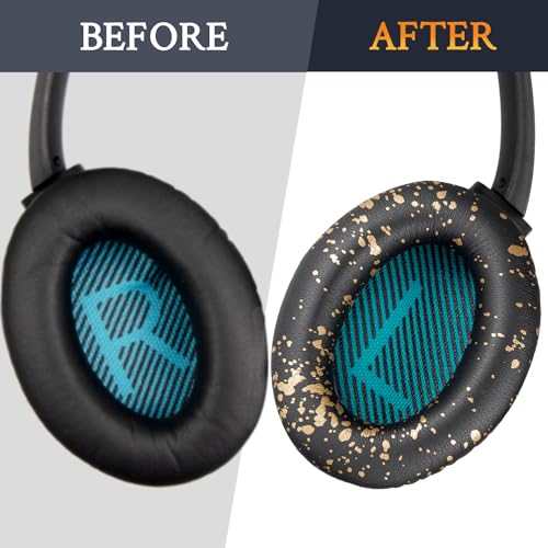 SoloWIT Earpads for Bose Headphones - Black Gold - color: Black Gold