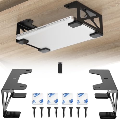 woiron Under Desk Laptop Mount, Metal Under Desk Shelf Holder