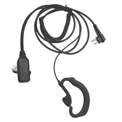 G Shape 2 Prong Earpiece Cp200 Walkie Talkie Headset with Mic 2 Pin Radio Ear Piece for Motorola rdm2070d walkie Talkie gp2000 xu1100 pro1150 mu12 Radio rdu4100 cls1110 mag one bpr40 cls1410