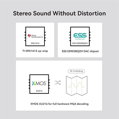 Khadas Tone2 Pro | Desktop Digital Analog Converter - Headphone Amplifier with USB-C Inputs: 3.5mm Unbalanced / 4.4mm Balanced/RCA - MQA DECODER - color: Dark Blue
