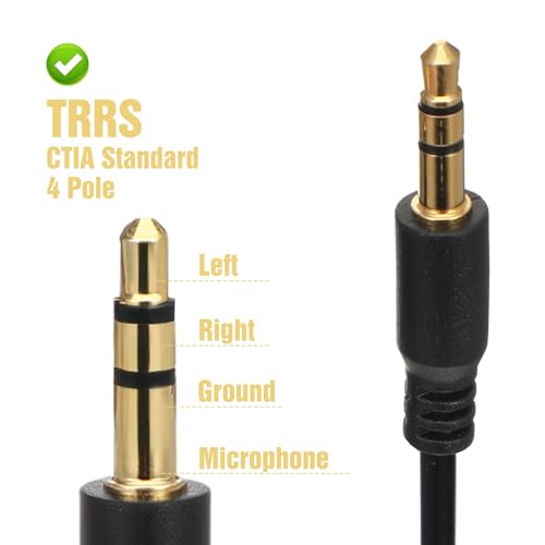 3.5mm Multi Headphone Splitter, 3.5mm Splitters 1 to 6 Ways 1/8inch TRS Male to 6 Female Multiple Headphone Jack Splitter Audio Splitters Cable Headphones Cord for Earphone Headset Laptop Phone, 1.5FT