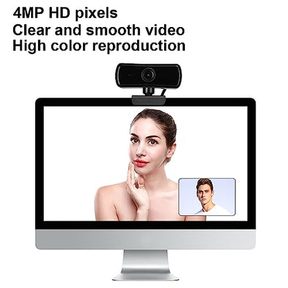 1080P Webcam, USB Webcam with Microphone USB Computer Web Camera, Plug and Play for Live Broadcast Net Class Conferencing Video Calling (Black)