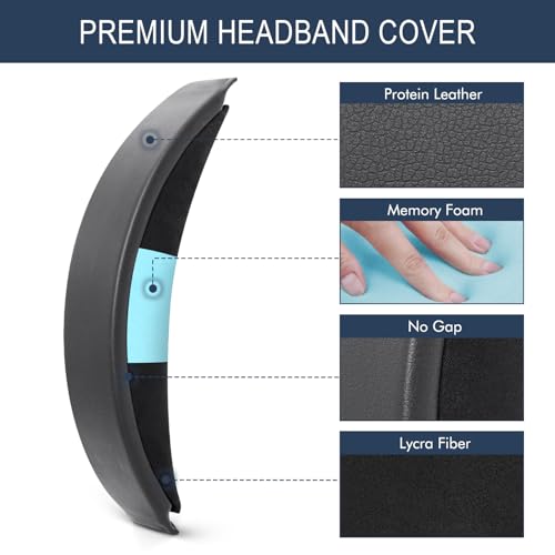 GEVO Headband Cover for Bose QC35 & QC35 ii & QC45 - Black - color: Black