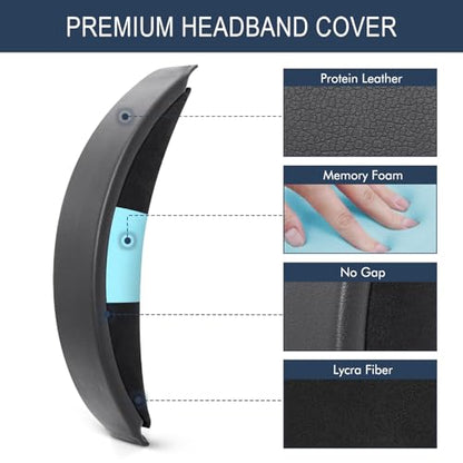 GEVO Headband Cover for Bose QC35 & QC35 ii & QC45 - Black - color: Black