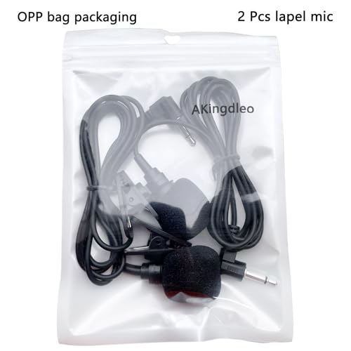 Akingdleo 2 pcs Portable Lapel mic 3.5mm Audio Compatible with Voice Amplifiers S6