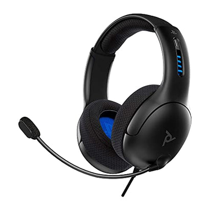 PDP Gaming LVL50 Wired Headset With Noise Cancelling Microphone: Black - PS5/PS4 (Renewed)