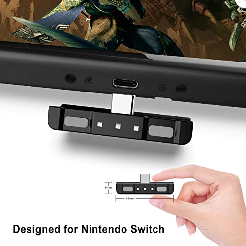 Bluetooth Audio Adapter with USB-C, Built-in mic, for Nintendo Switch, PS4, PS5, PC, Supports Headphones mic, aptX Low Latency, Dual Headphones, in-Game Voice Chat Monster Hunter Theme - color: Grey & Grey