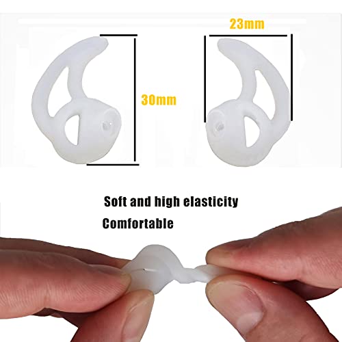Silicone Fin Ear Mold for Two Way Radio Earpiece Replacement Acoustic Tube | 2 Pairs Large Stabilizer Ear Mold, Fits Air Acoustic Coil Tube, Two-Way Radio, Police & Surveillance Earpieces - size: Fin Shape Large