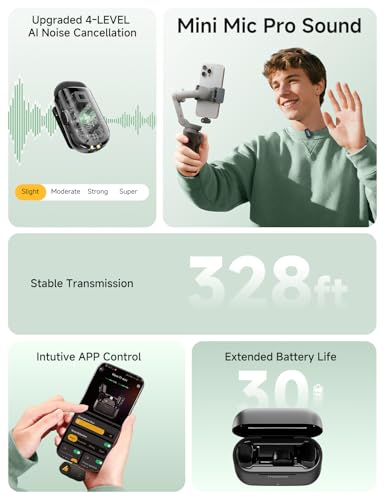 MAONO T1 Wireless Microphone for iPhone/Android (USBC/Lightning Combo Set) - color: Black