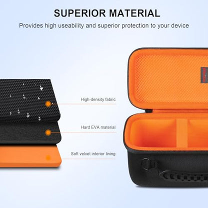 GPS Speaker Hard Carrying Case for Bushnell Golf Wingman View Golf Speaker | Bushnell Wingman GPS Golf Speaker Travel Protective Bag Storage Holder, Extra Mesh Pocket Fits Charging Cable Remote, Black - color: Black