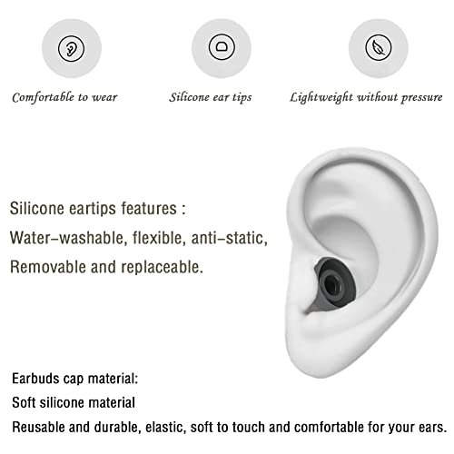 4 Pairs Silicone Ear Tips Earbuds Replacement Tips Earbuds Cap Eartips Tips Compatible with Powerbeats 1/2/3 Wireless Beats by Dre Headphones - color: Asphalt ash
