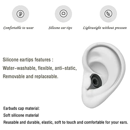 4 Pairs Silicone Ear Tips Earbuds Replacement Tips Earbuds Cap Eartips Tips Compatible with Powerbeats 1/2/3 Wireless Beats by Dre Headphones - color: Asphalt ash
