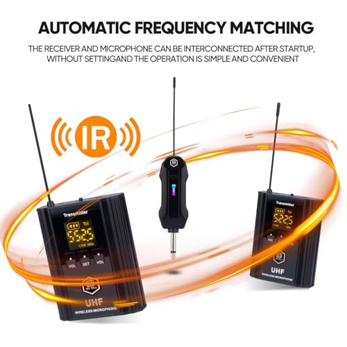 W IN-MIX UHF Wireless Microphone System – 2-Pack with Headset & Lavalier Mics, 100ft Range, 30 Selectable Channels for Karaoke, Church, Teaching & Presentations - style: 2 Pack