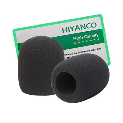 2 Pack Foam Mic Cover Handheld Microphone Windscreen | Fits Most Ball-Type Microphone, Soft and Comfortable Mic Muffler Handheld Microphone Cover