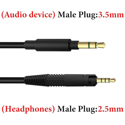 GEEKRIA Audio Cable Compatible with Sennheiser HD 620S/599/599SE/ 598/598SE/560S/ 400PRO/579/569/ 550/505 Headphones, 3.5mm to 2.5mm Replacement Stereo Cord (5.6ft/1.7m)
