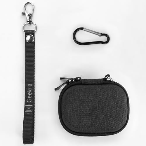 Geekria Shield Earbuds Case Compatible with Echo Buds 2nd Gen True Wireless, Replacement Hard Shell Travel Carrying Bag with Carabiner Clip (Grey) - size: Small-Echo Buds 2nd Gen