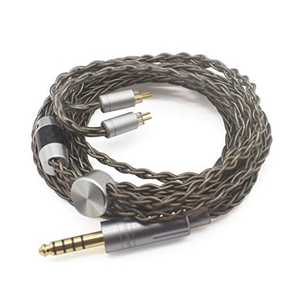 Youkamoo 4.4mm Balanced Earphone Cable, 0.78mm 2 Pin Earphone Replacement Cable Compatible with BL03 V80 V90 ZS10 AS10 ZS6 ZST ZSR TRN IEM - color: 2 Pin 0.78mm