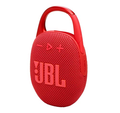 JBL Clip 5 Bluetooth Speaker and divvi! Protective Case - Red - color: Red