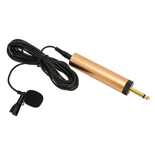 3.5mm Wired Lavalier Microphone Portable Omnidirectional Condenser Clip On Mic for Videos and Interviews 16.4ft Long Cable