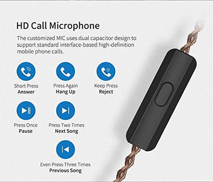KZ ZSN Pro Wired Earphones in-Ear Headphones HiFi Stereo, 1BA+1DD Dual Driver Powerful Bass and Crystal Clear Audio,Compatible with iPhone, iPad, Android, Computer Most with 3.5mm Jack(Blue with Mic) - color: Blue, size: With Mic