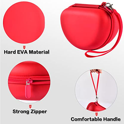 COMECASE Case for Beats Solo 4/Studio Pro Headphones with Mesh Pocket | Water-Resistant Hard Shell, Wrist Strap for Easy Carrying, Travel Storage, Fits Solo 2/3, Solo Pro and Studio3,Red, Bag Only - color: Red