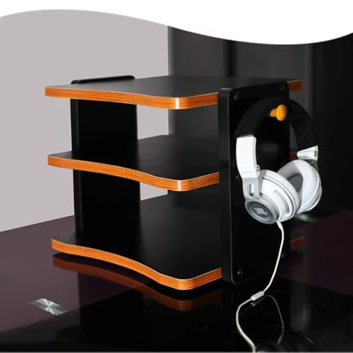 Desktop Audio Stand Headphone Amplifier Stand 2 3 4 Tier AV Media Player Stand HiFi Racks Small Media Storage Rack for Bedroom(47cm-18.5in) - size: 47cm-18.5in