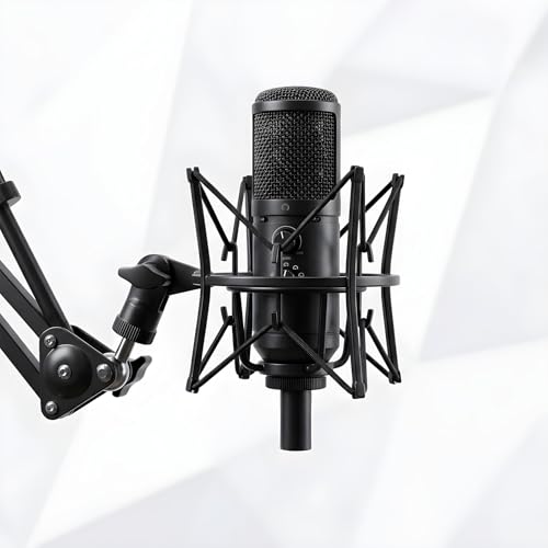 8 Pieces Shock Mount Mic Holder,Black Microphone Shock Mount Rubber Rings, Universal Elastic Bands Replacement for Microphone Holder Clamp (3mm Thickness, 4.6 & 3.4 Inch Diameters)