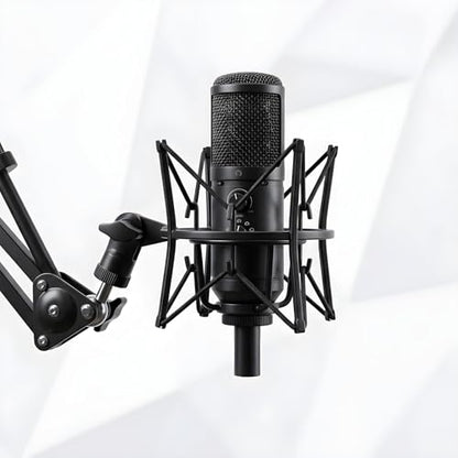 8 Pieces Shock Mount Mic Holder,Black Microphone Shock Mount Rubber Rings, Universal Elastic Bands Replacement for Microphone Holder Clamp (3mm Thickness, 4.6 & 3.4 Inch Diameters)