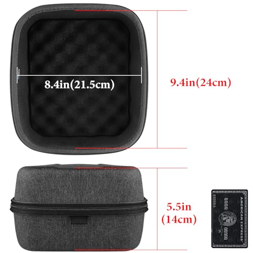 Geekria Shield Case for Large-Sized Over-Ear Headphones, Replacement Protective Hard Shell Travel Carrying Bag, Compatible with Sennheiser HD820, HD800, Pulse Elite (Dark Grey)