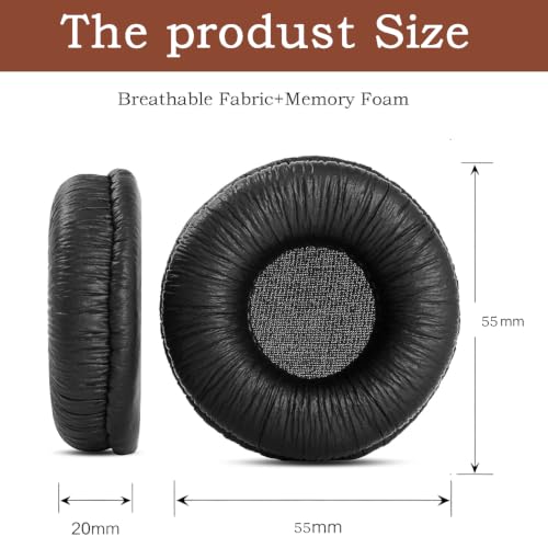 1 Pair Replacement Earpads for Plantronics Savi W720 CS510 Headset - Black