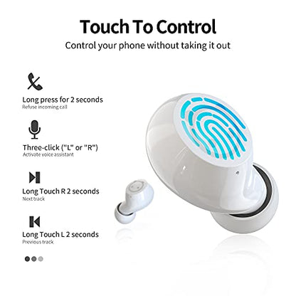 Kids Wireless Earbuds Cute Panda Bluetooth Earbuds with mic Charging Case 36H Playtime 3D Stereo Headphones IPX6 Waterproof Sport in-Ear Headphones for Kids Adult - color: K62-W