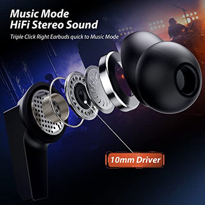 iMangoo Wireless Gaming Earbuds Headset for PS5 PC,2.4 GHz 22ms Low Latency+5.2 Bluetooth Headphones with Microphone Noise Canceling Earphone Stereo Bass IPX5 for Mac PS4 Nintendo Switch Tablet Laptop