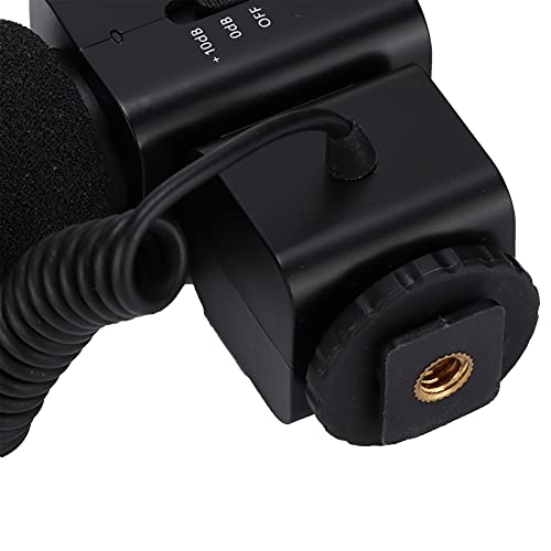 FLEXMAN Interview Shotgun Microphone, Single Soundtrack Supercardioid Camera Microphone with Cold Shoe Mount, Universal Professional Video Microphone for Interviews Broadcasts