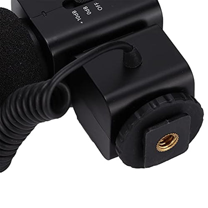 FLEXMAN Interview Shotgun Microphone, Single Soundtrack Supercardioid Camera Microphone with Cold Shoe Mount, Universal Professional Video Microphone for Interviews Broadcasts