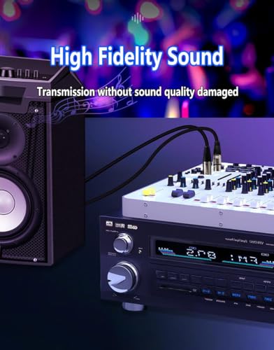 7 Pin XLR Microphone Cable, Balanced Male to Female Audio Connector, Mic Cable for Tube Microphones, 1 Meter (3.28 Ft) Length - size: XLR Connector Cable-1 Meter