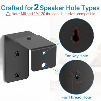 Speaker Stands Pair for Samsung HW-Q990F/Q990H/Q990C/Q990D Rear Speaker Stand with Wall Mount - Height Adjustable Speaker Floor Stands for Q Series Samsung Speaker Stands Pair with Keyhole&Thread Hole