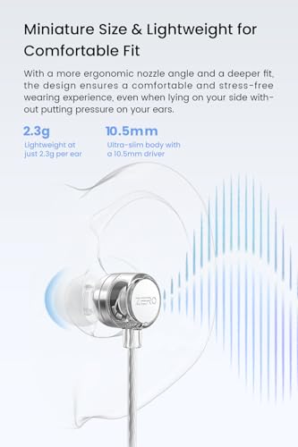 Zero Ultima Wired in Ear Earphone, 1DD Lightweight IEM-3.5mm (Mic) - style: 3.5mm