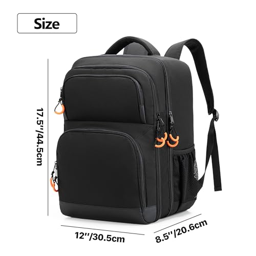 PGmoon Audio Mixer Travel Bag Compatible with RODECaster Pro/Pro II/RC Duo | DJ Mixer Backpack with Plenty of Pockets for Microphones, Cables & More Podcast Equipment (Patent Design)