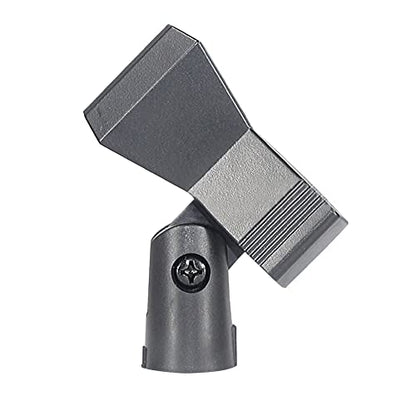 2pcs Microphone Clip, Adjustable Mic Clip Holder for Mic Stand, Mic Holder Clamp for Handheld Microphones(Black)