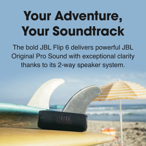 JBL Flip 6 - Portable Bluetooth Speaker, Powerful Sound and Deep Bass, IPX7 Waterproof, 12 Hours of Playtime, Speaker for Home, Outdoor and Travel (White) (Renewed) - color: White