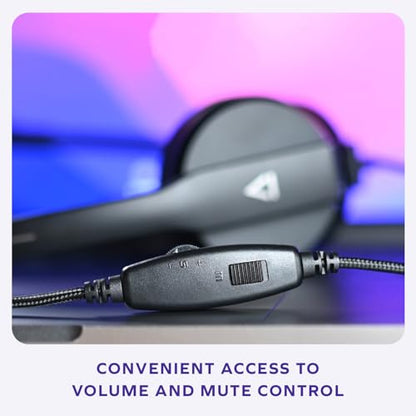 Creative HS-230 USB & 3.5 mm On-Ear Headset with Noise-Cancelling Mic, Inline Mic Mute/Volume Control, Plug-and-Play for Video Calls