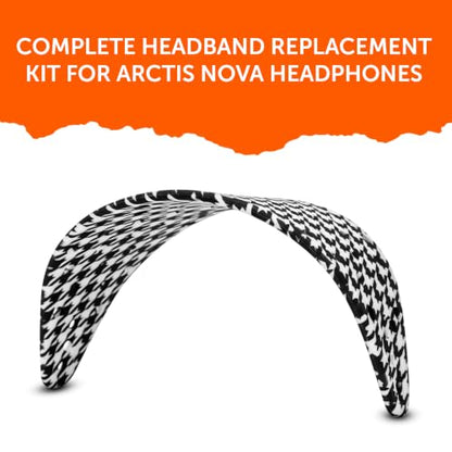 WC Mod Kit V2 Nova Pro Wireless, Pro Omni & Elite - Gel Earpads & Headband - color: Houndstooth