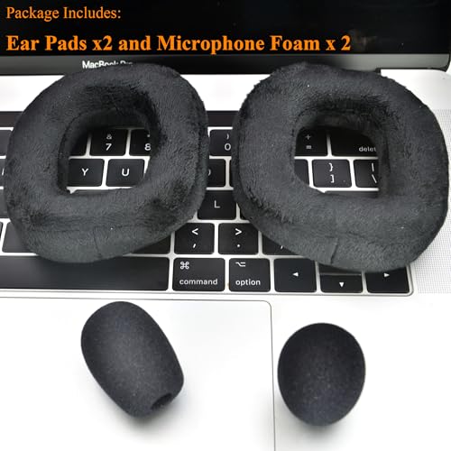 Defean Earpads for Astro A50 Gen4 / A50 Gen5 / A50X (Velour) | Ear pads and Microphone Foam, Upgrade High-Density Noise Cancelling Foam, Ear Cushions Added Thickness - color: Velour