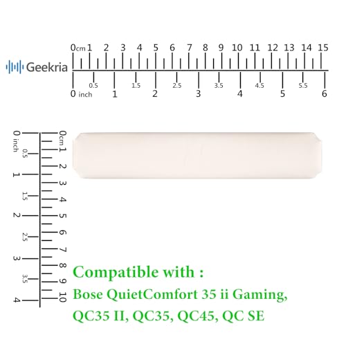 Geekria Headband Pad Compatible with Bose QuietComfort 35 II Gaming, QC35 II/QC35/QC45/QC SE Headphones Replacement Band, Headset Head Top Cushion Cover Repair Part (Beige) - color: Beige