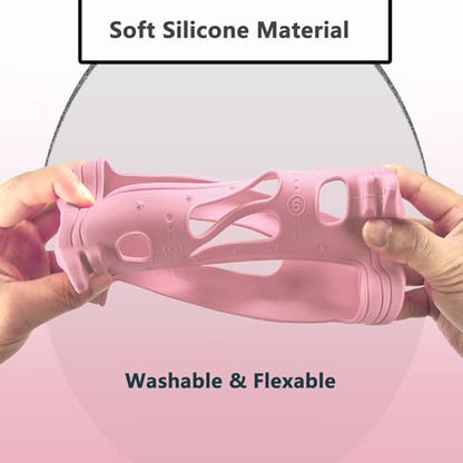JCHPINE Silicone Cover and Carrying Case for JBL Charge 6 Bluetooth Speaker | Accessories for JBL Charge 6 AI Sound Bluetooth Speaker Protective Cases with Shoulder Strap (Pink) - color: Pink