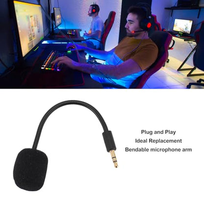 XUMIUZIY Game Mic Replacement, Microphone Replacement for Barracuda X Wireless Gaming Headset, Plug and Play 3.5mm Detachable Game Boom Microphone
