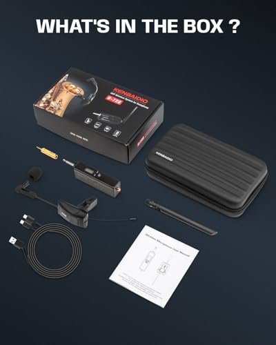 UHF Wireless Saxophone Instrument Microphone System 196ft Range - style: U-720 Saxophone Microphone