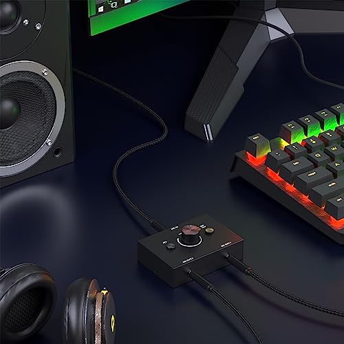 3.5mm Stereo Audio Switch Audio Switcher Passive Speaker Headphone Manual Selector Splitter Box Audio Sharing - size: 3.5mm Switch 2 Port