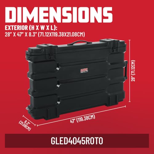 Gator Cases Molded LCD/LED TV and Monitor Transport Case; Fits 40" - 45" Screens (GLED4045ROTO) - size: 40" - 45"