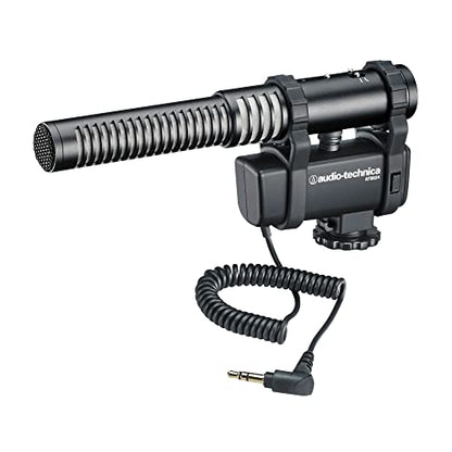 Audio-Technica AT8024 Stereo/Mono Camera-Mount Condenser Microphone, Black
